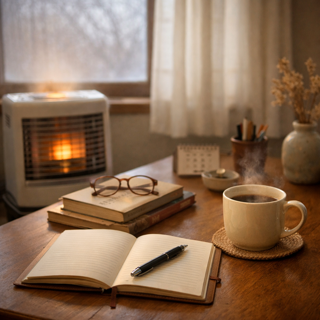 暖かな冬の朝のひととき