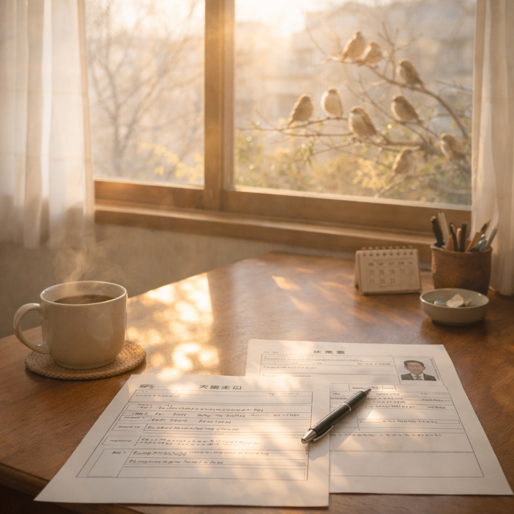 暴風の夜を越えて、机に戻る朝