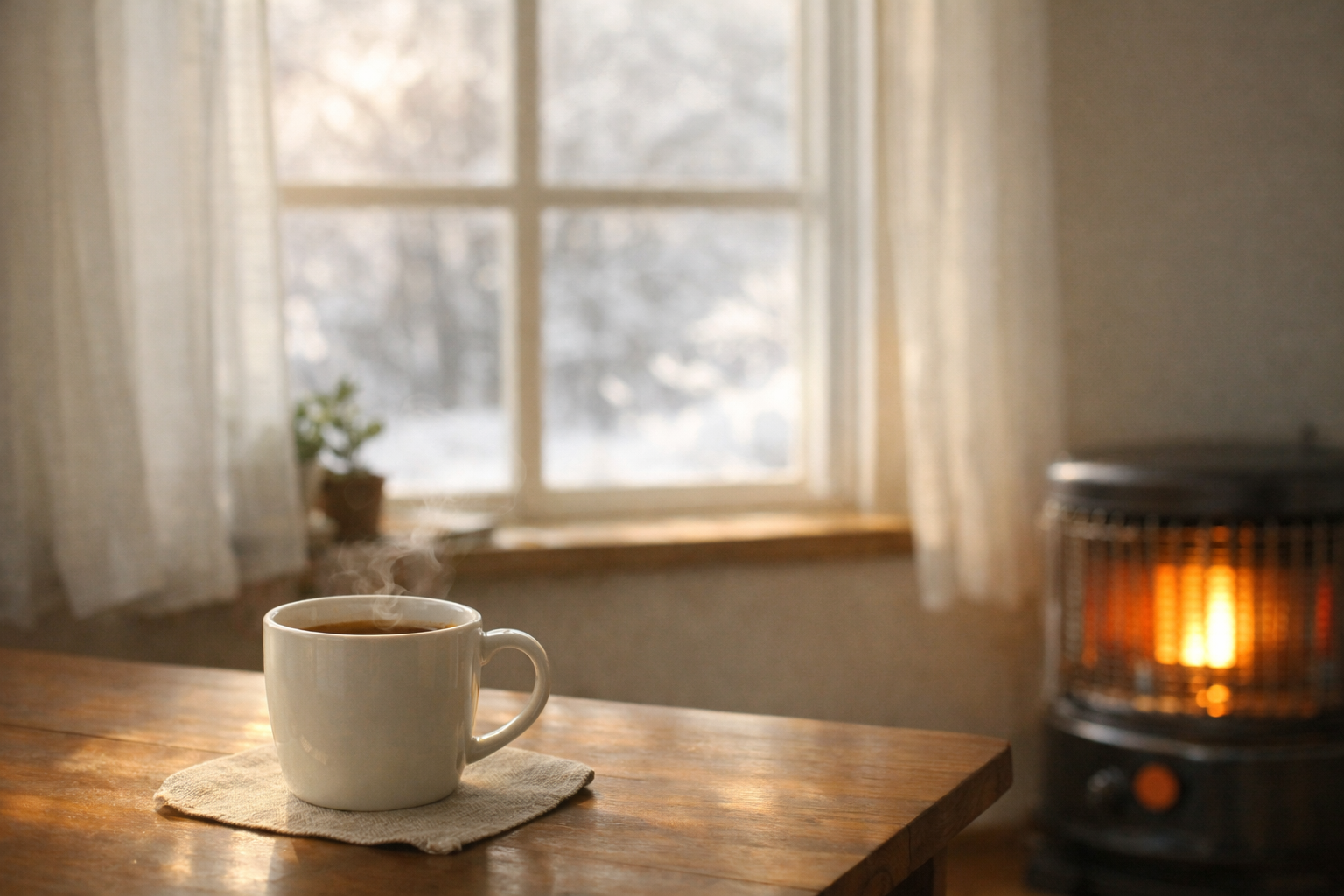 冬の朝の静かなひととき