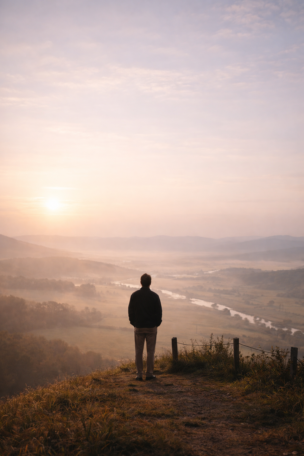 静かな朝の眺め